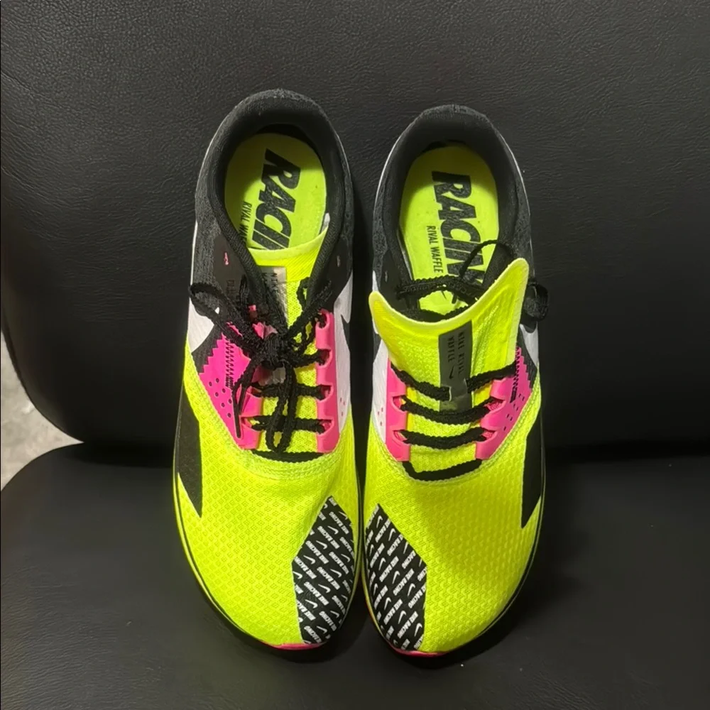 Nike Bright Yellow and Pink Athletic Shoes‎